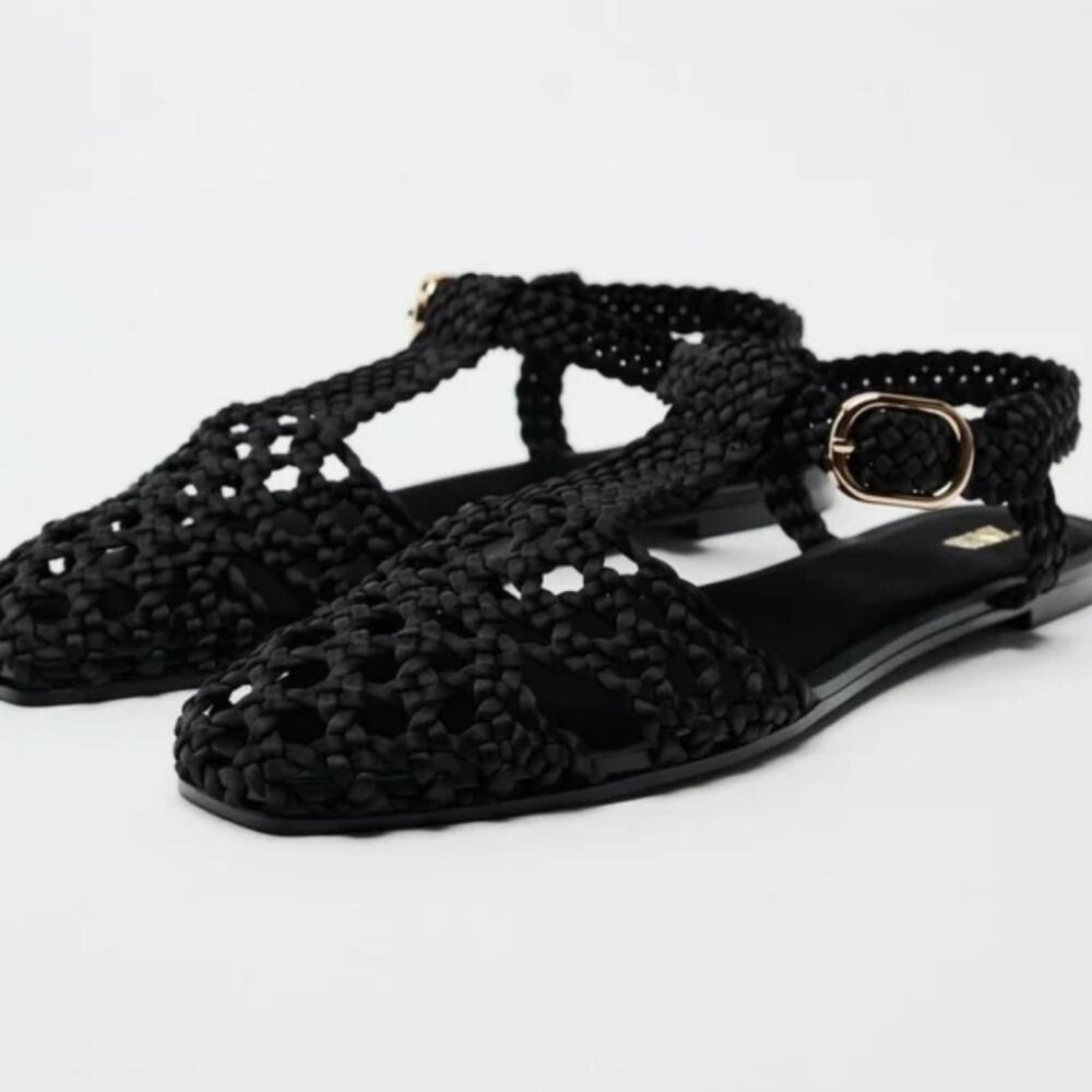 ZARA FLAT CAGE SANDALS